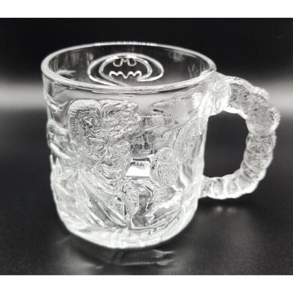 1995 McDonalds Batman Forever "Two-Face" Glass Mug - Excellent Condition - Picture 7 of 8